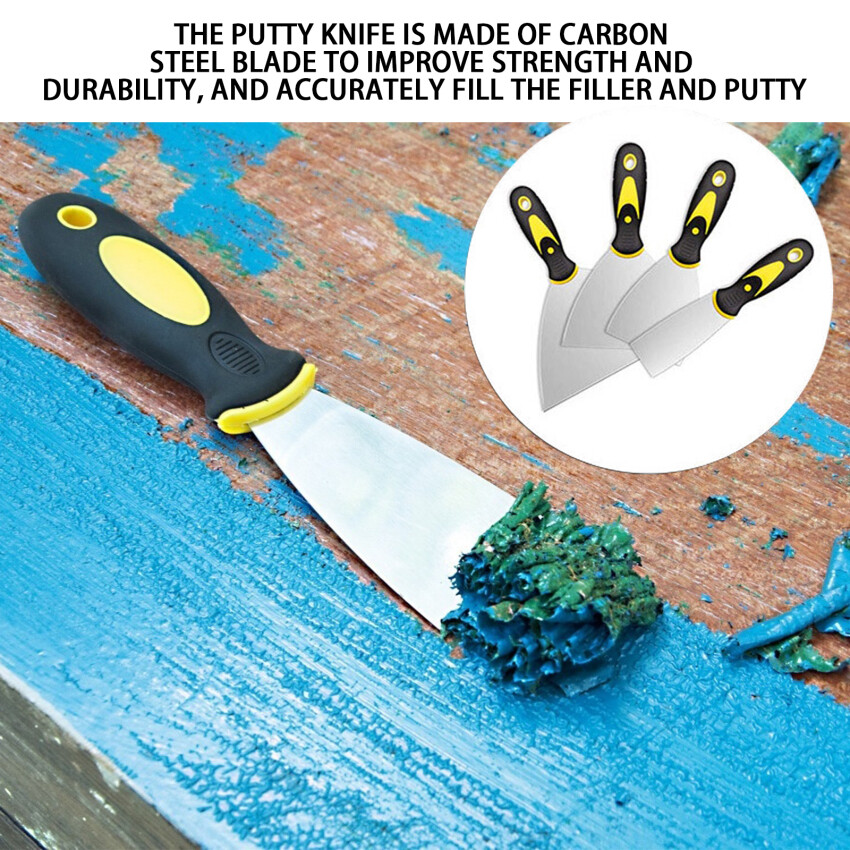 4 pcs Wall Paint Scraper And Putty, Wallpaper Scraper Set, With Anti-Skid Handle, Plastering Tool, Scraper, DIY Hand Tools (2, 3, 4, 5 Inches)