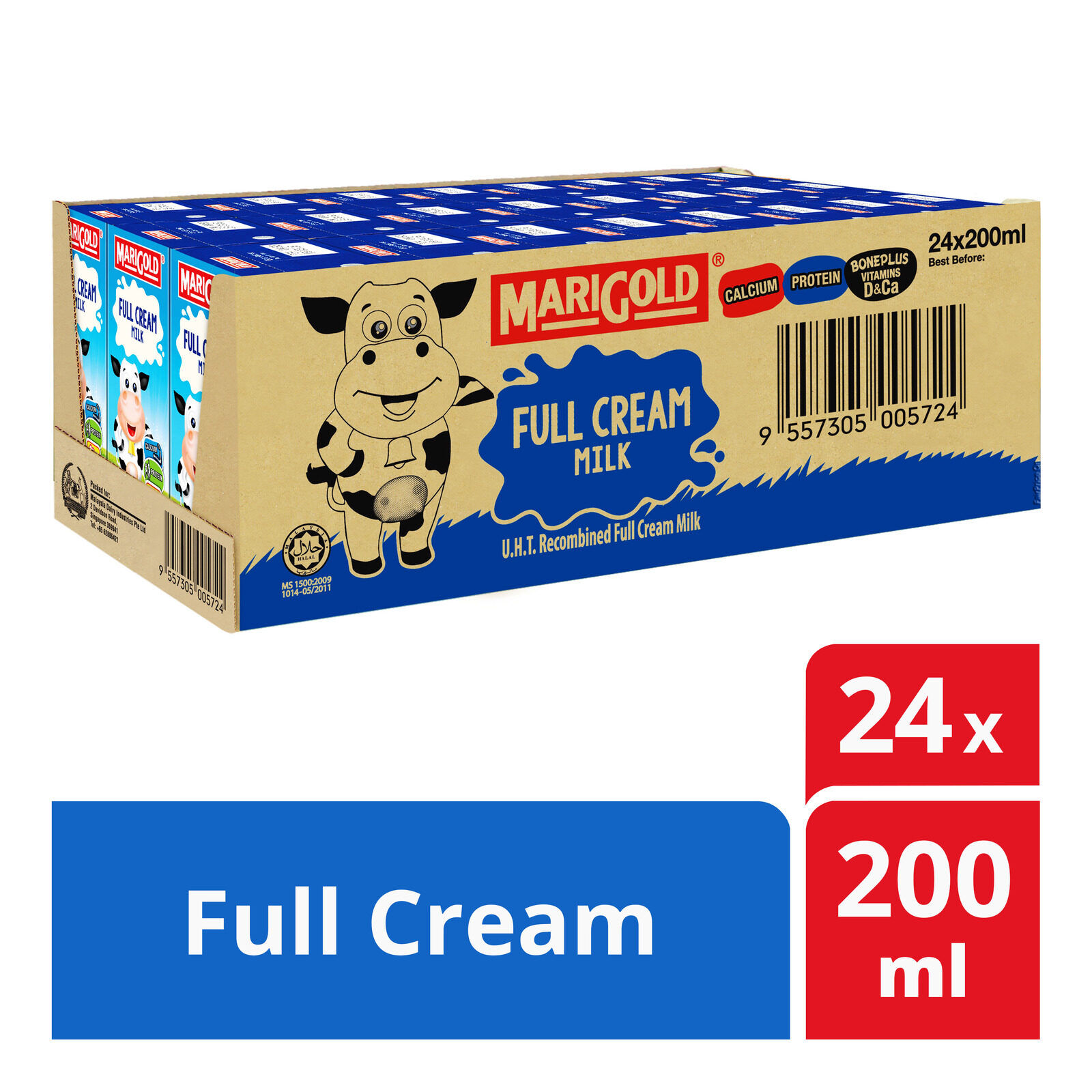 Marigold UHT Full Cream Milk 200ml ( 1 CTN X 24 UNITS X 200ML ) Lazada