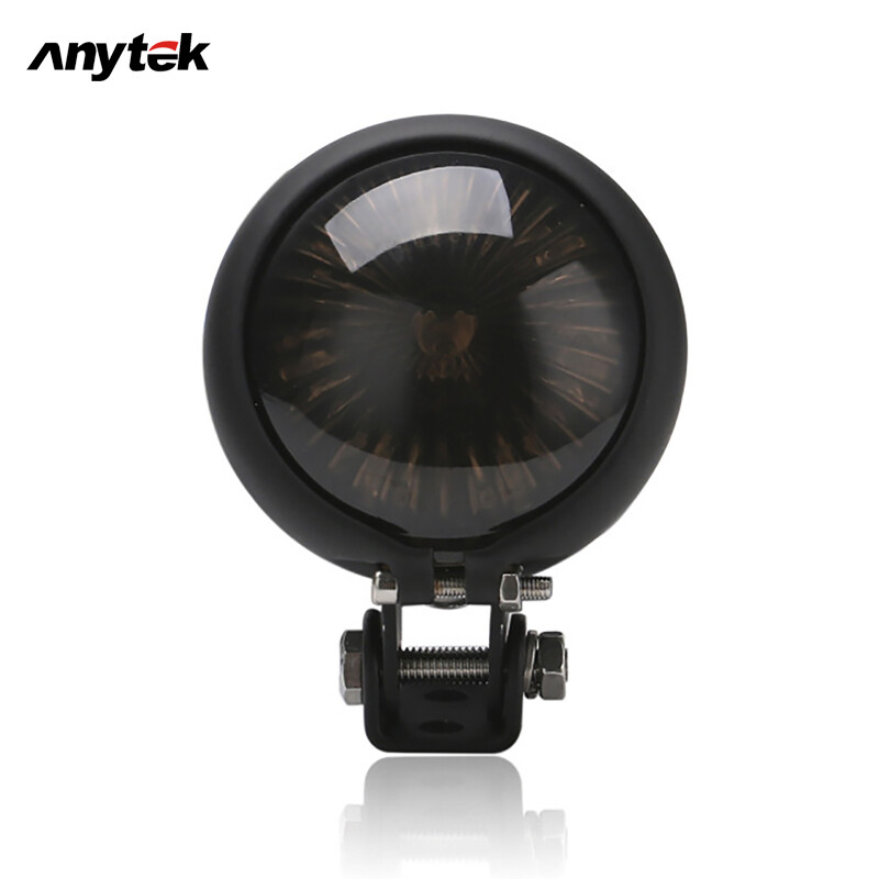 Motorcycle Led Brake Tail Light Signal Light 12v Retro Small Round Taillight Rear Stop Lamp Modified Parts