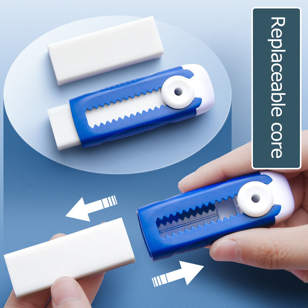 Rubber Erasers, Replaceable Core Push-pull Design Pencil Wiping Tool, Cartoon Telescopic Stretchable Eraser Kids Gift