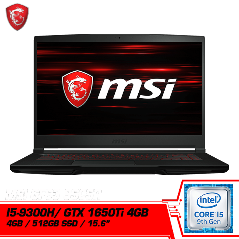 GF63 Thin Bezel Gaming 9SCSR (GeForce® GTX 1650Ti ,GDDR5 4GB) Malaysia
