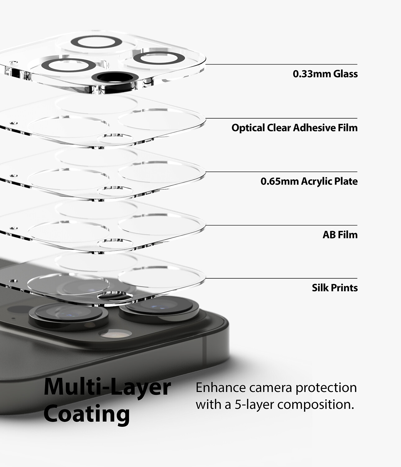 Ringke Tempered Máy Ảnh Glass (3 Gói) Đối Với iPhone 13 Pro Max / iPhone 13 Pro Máy Ảnh Ống Kính Bảo Vệ