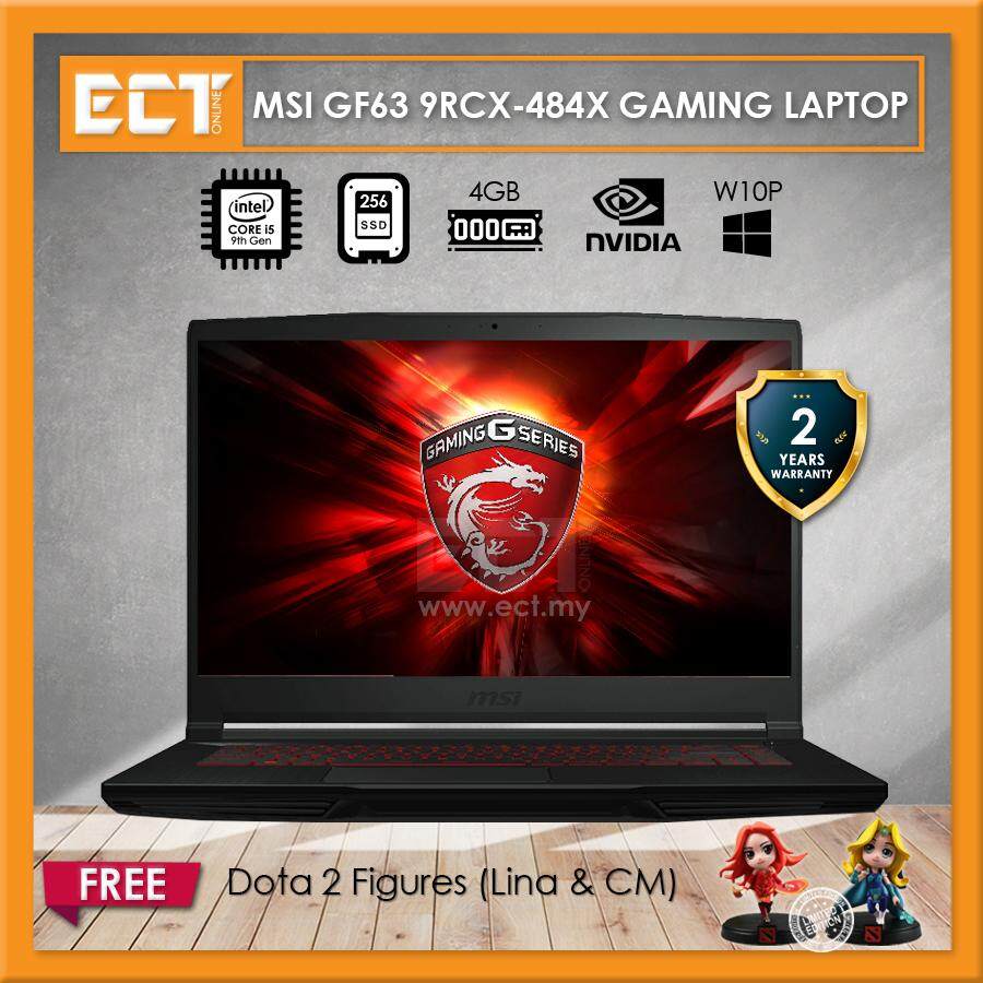 MSI GF63 9RCX-484X Gaming Laptop (i5-9300H 4.10GHz,256GB,4GB,GTX1050TI-4G,15.6 FHD,W10P) Malaysia