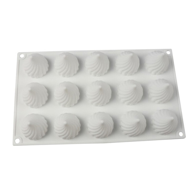 UG 15 Cavity Cone Whirlwind Onion Silicone Cake Mold for Chocolate Mousse Pudding