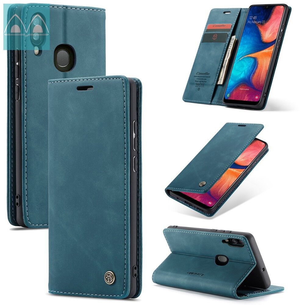 Retro wallet case for samsung galaxy a20 / a30 luxury card slots stand magnetic leather flip cover for samsung a20 a30