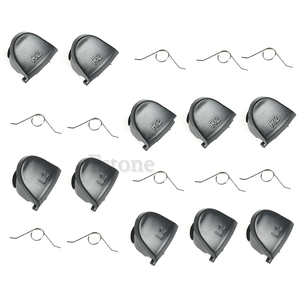 Replacement Parts L2 R2 Button and 10x Springs for PS4 Controller - Pack of 10pcs/set