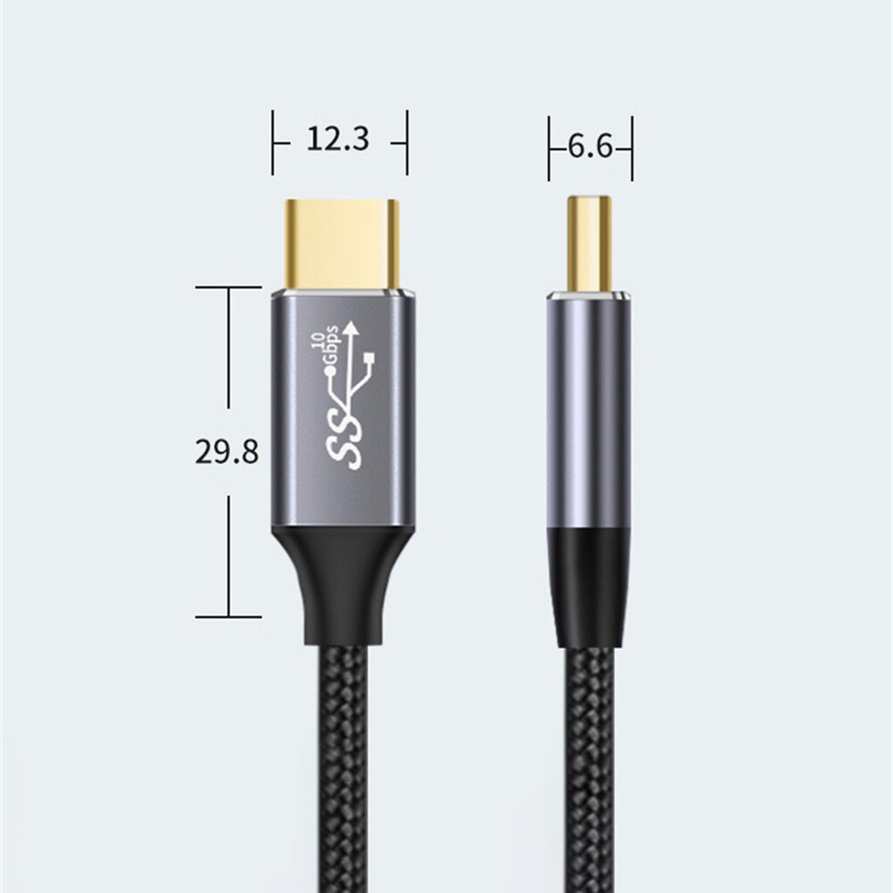 USB 3.1 Gen2 Type C Cable Thunderbolt 3 10Gbps USB-C Data Sync Cable For Pro 5A 100W USB-C Fast Charging Charge Cable