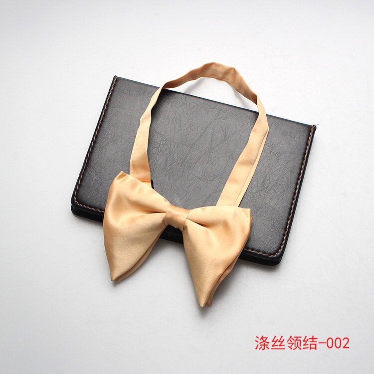 Internet Hot Men's and Women's Bow Tie Butterfly Bow Tie Polyester Solid Color Bow Tie