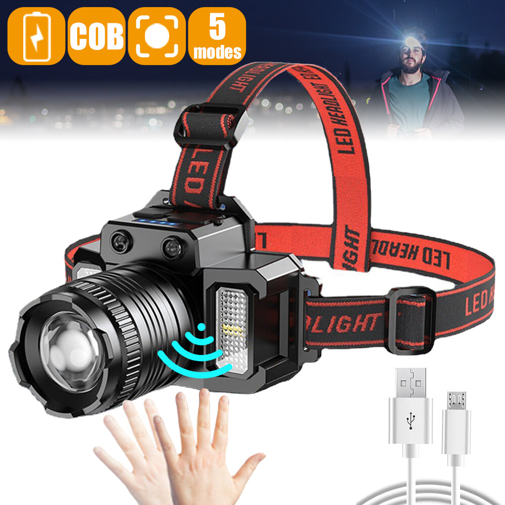 Outdoor Telescopic Zoom Long-range Headlight Rechargeable Ultra-bright Flashlight Waterproof Camping Mobile Power Flash