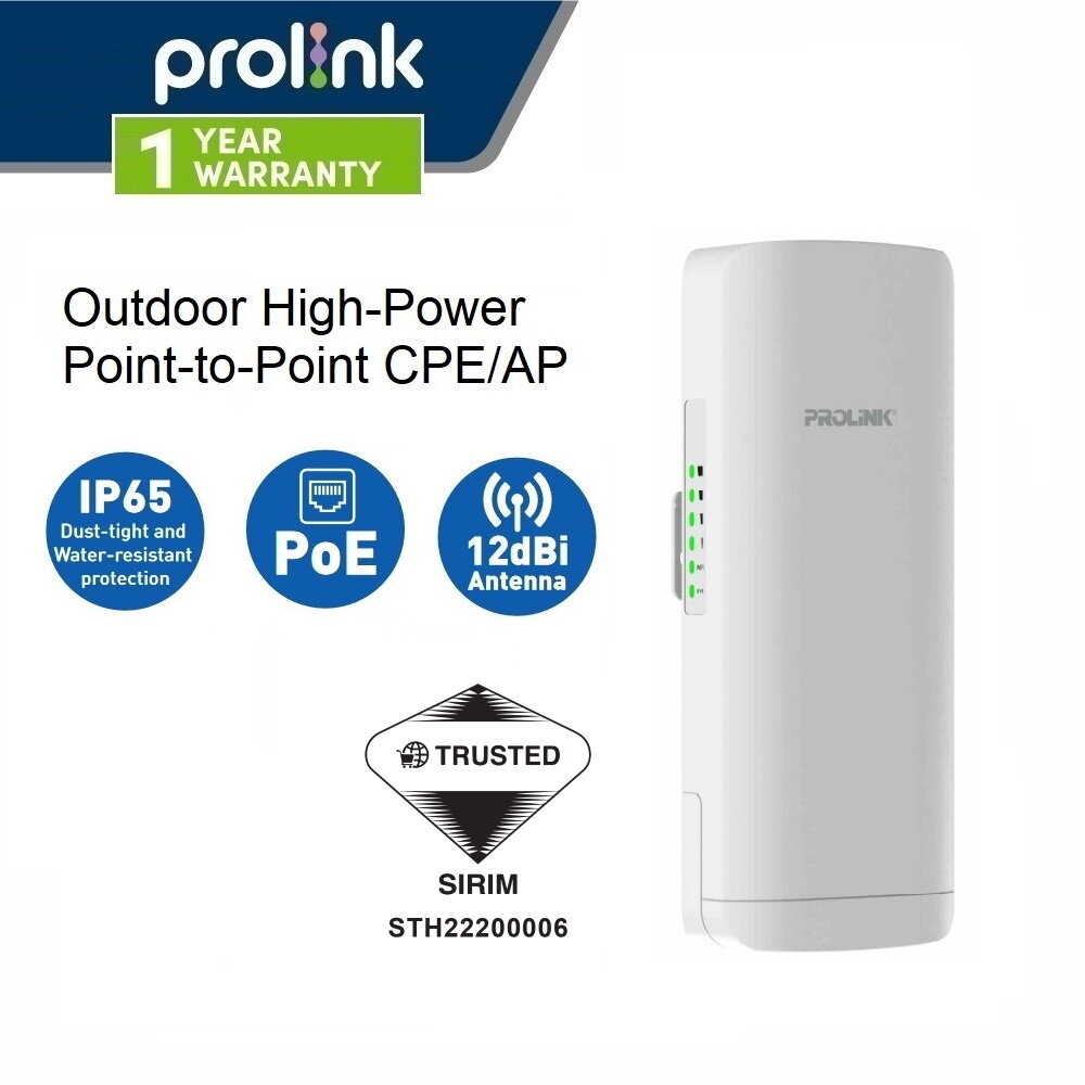 Prolink Outdoor LongRange WirelessN 300Mbps Bridge CPE / Access Point