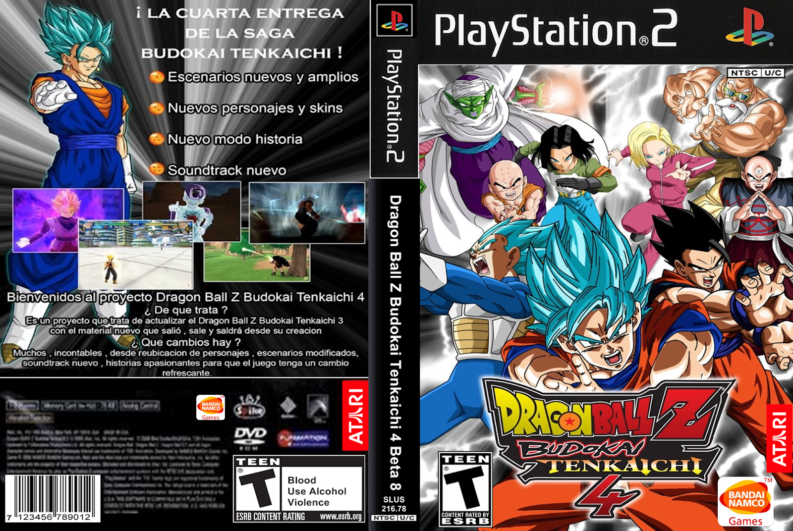 Dragon Ball Z Budokai Tenkaichi 4 - REMAKE HQ Beta 8- Repro Ps2 By  XGAMELIVE