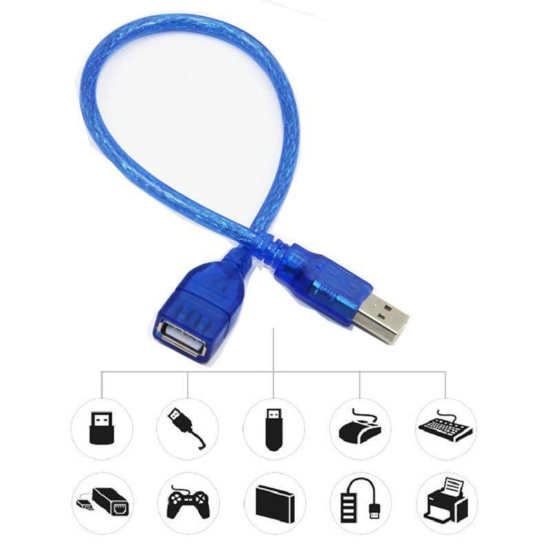 [Allmobiles] Cáp Nối Dài USB 2.0 Đầu Đực Sang Đầu Cái M/F Kép Che Chắn (Lá + Bện)