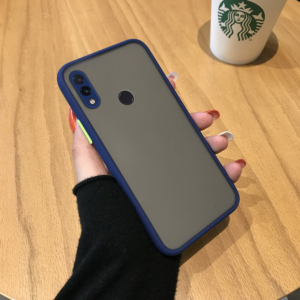 Hontinga Casing Case For Xiaomi Redmi Note 7 Note 7 Pro Case Luxury Protective Hard Cases Clear Hybrid Simple Matte Bumper Case Back Cover Armor Cover Transparent Shockproof casing Phone Case Softcase For girls boys men women