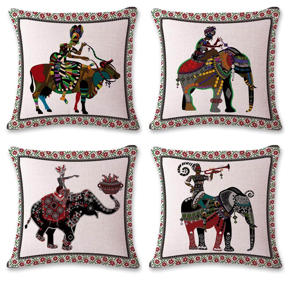 set of 5 cushion covers lucky Indian elephant dining chair cushion covers