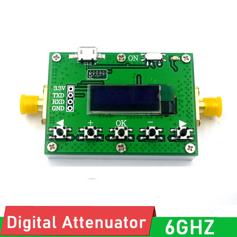 3G digital program-controlled attenuator 30DB 60DB 90DB step 0.5DB OLED display