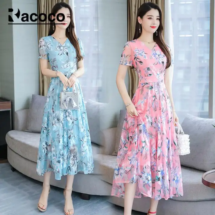 long casual dresses with short sleeves