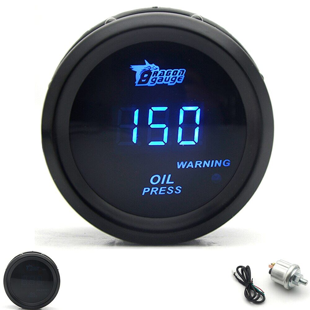 2 "52มม. รถ Digital Turbo Boost Gauge PSI BAR อุณหภูมิน้ำน้ำมัน Temp