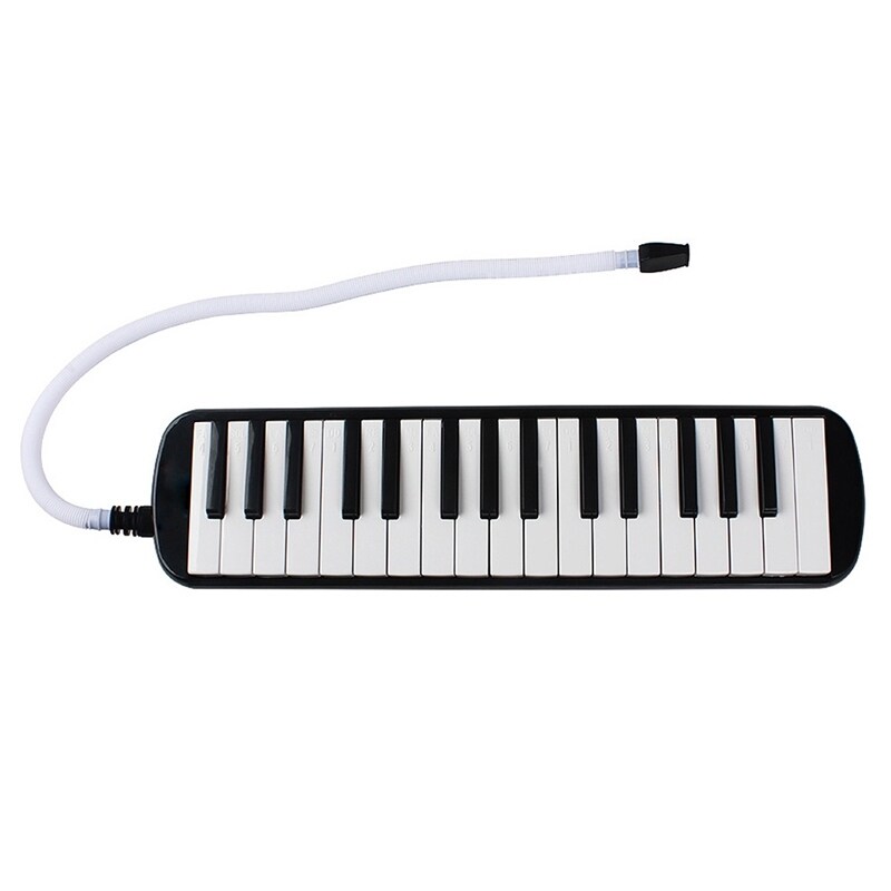 1 Set 32 Key Piano Style Melodica with Box Organ Accordion Mouthpiece Blow Keyboard (Black) Malaysia