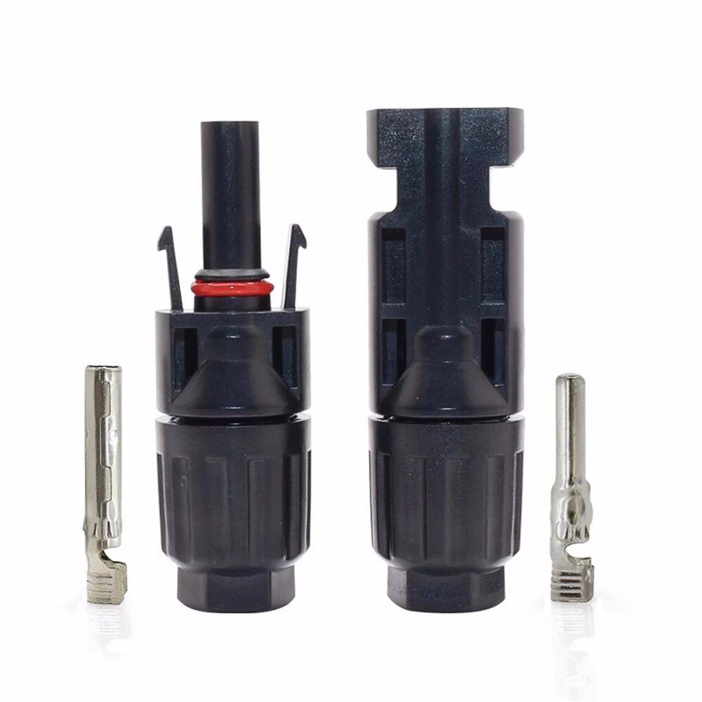 EL TRONICS a Pair Photovoltaic Systems Female and Male Plugs IP67 Solar