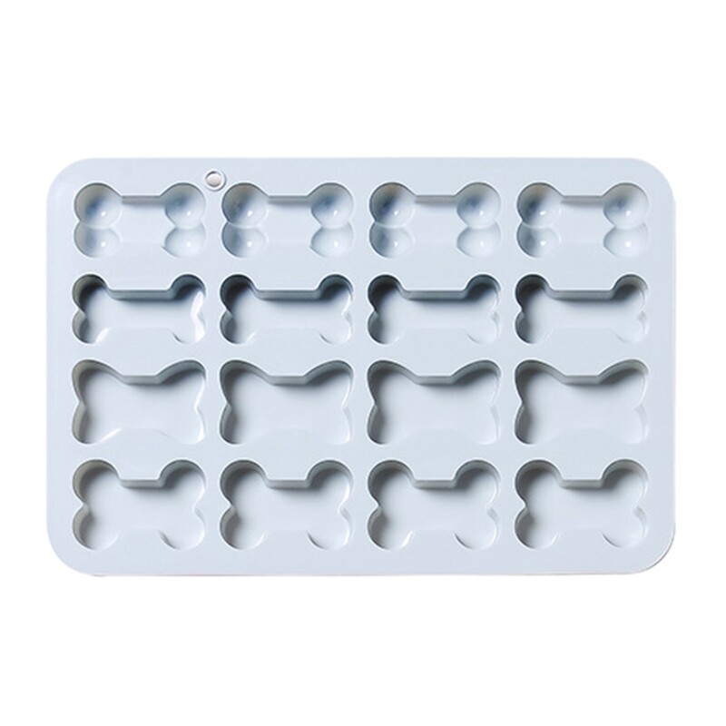 16 Holes Silicone Cake Moulds Fondant Mould Silicone Chocolate Molds Bone Shape Silicone Material for Kitchen Baking Use