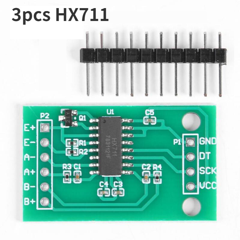 3pcs Mô-đun Cảm Biến Tế Bào Tải HX711 Cảm Biến Áp Suất Cân Cảm Biến AD Chính Xác 24Bit Cho Arduino