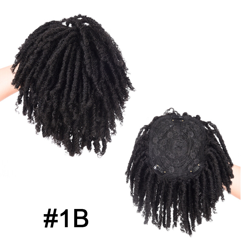 Men Dreadlocks Toupee Wigs Sof Synthetic Closure Wig Handmade Dread Locs Hair Topper Wig for Women