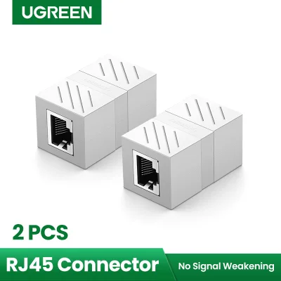 UGREEN 2Pack In-Line Coupler Cat7/Cat6/Cat5e Ethernet Cable Extender Adapter -White