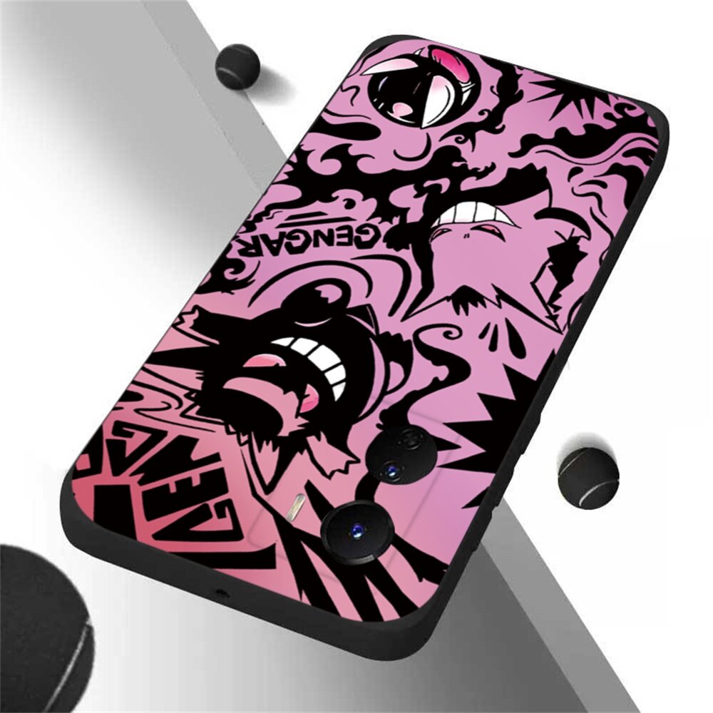 Case Compatible for IPhone 14 Pro Max IPhone 13 Pro Max IPhone 11 IPhone 12 IPhone XR XS 6 6S 7 8 Plus SE 2020 Gengar Pokemon Soft Silicone Phone Case Cover iCasing