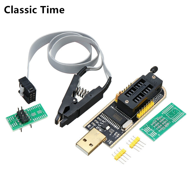 CH341A 24 25 Series EEPROM Flash BIOS Mô-đun Lập Trình USB + Clip Kiểm Tra SOIC8 SOP8 Cho EEPROM 93CXX / 25CXX / 24CXX