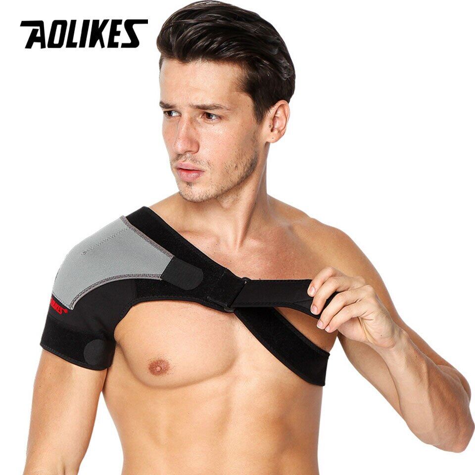 AOLIKES Adjustable Left Right Shoulder Support Bandage Protector Brace Joint Pain Injury Shoulder Strap Guard Strap Wrap Belt