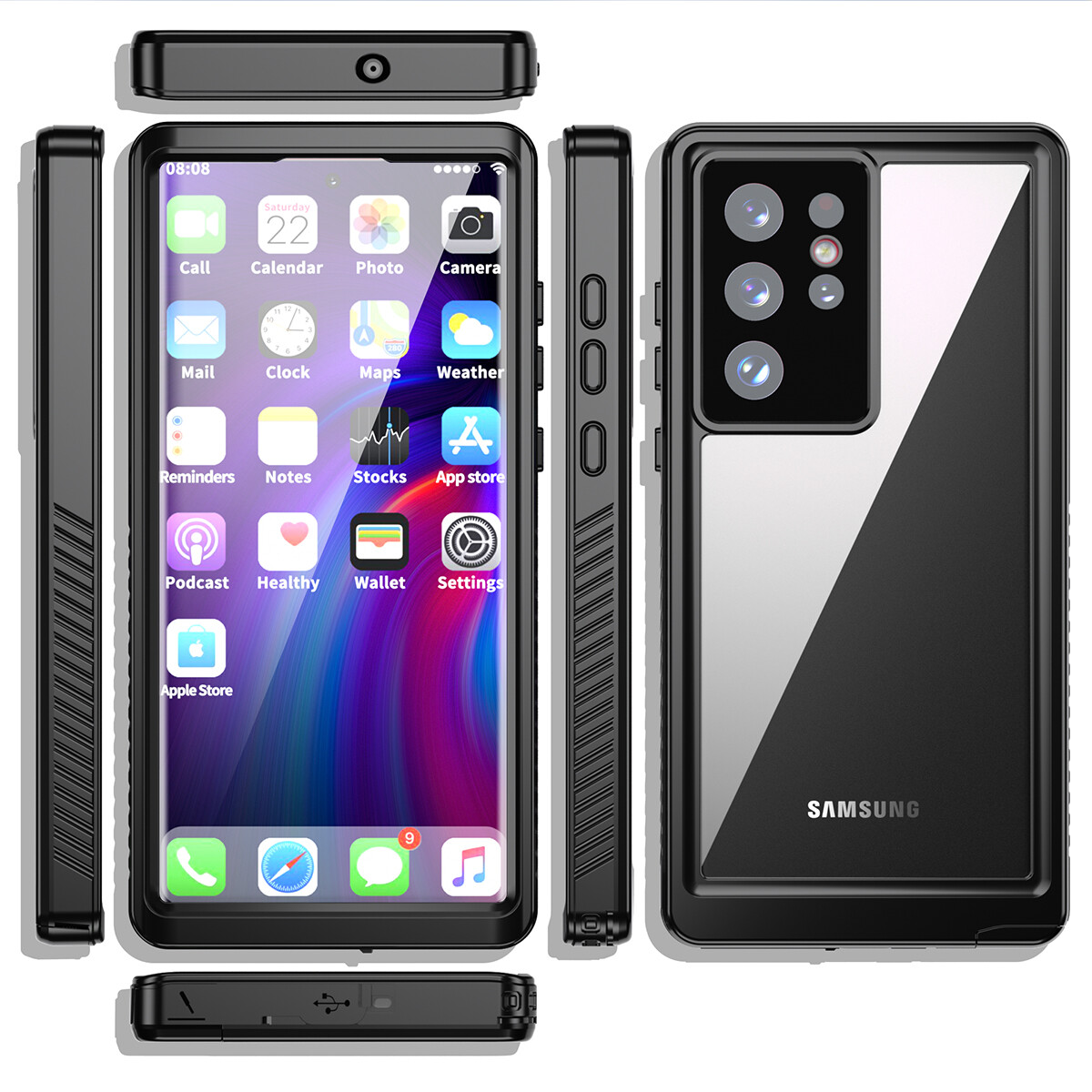 Cho Samsung S26 Ultra trường hợp không thấm nước với được xây dựng trong miếng bảo vệ màn hình chống sốc chống bụi 360 độ đầy đủ cơ thể dưới nước trường hợp cho Galaxy S25 Ultra/S25 FE/S24 Ultra/S24 FE/S22 Ultra/S23 FE/S22/S21 FE/S21/S20 FE/S20/Note Ultra