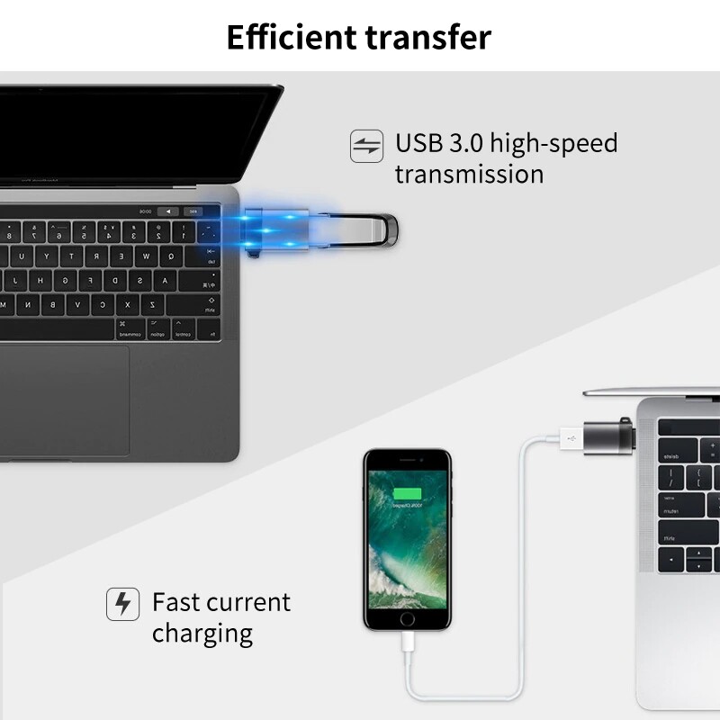 JDB USB C อะแดปเตอร์ OTG Fast USB 3.0 To ประเภท C Adapter สำหรับ ...