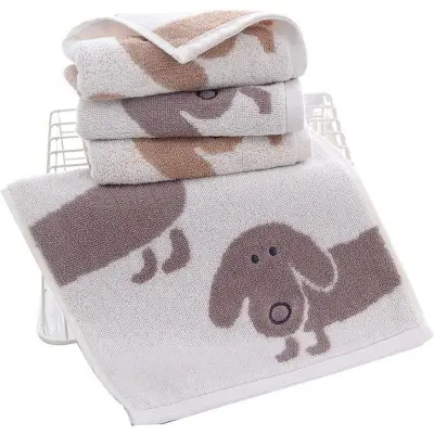 ZHANGWEI 2550CM Scarf Embroidered Dog Kitchen Accessories Handkerchief Bath Stuff Home Textile Bathroom Supplies Wash Towel Hand Towel Baby Towel