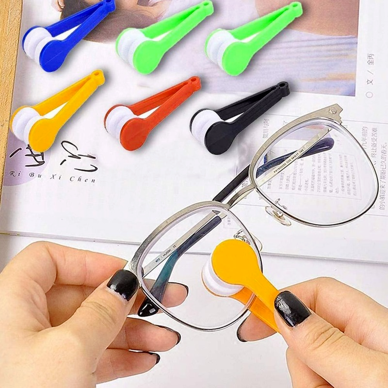 Dụng Cụ Cọ Kính Vi Sợi Hai Mặt Dụng Cụ Vệ Sinh Siêu Mềm Lau Kính Mini Lau Lau Kính Cầm Tay Đa Năng