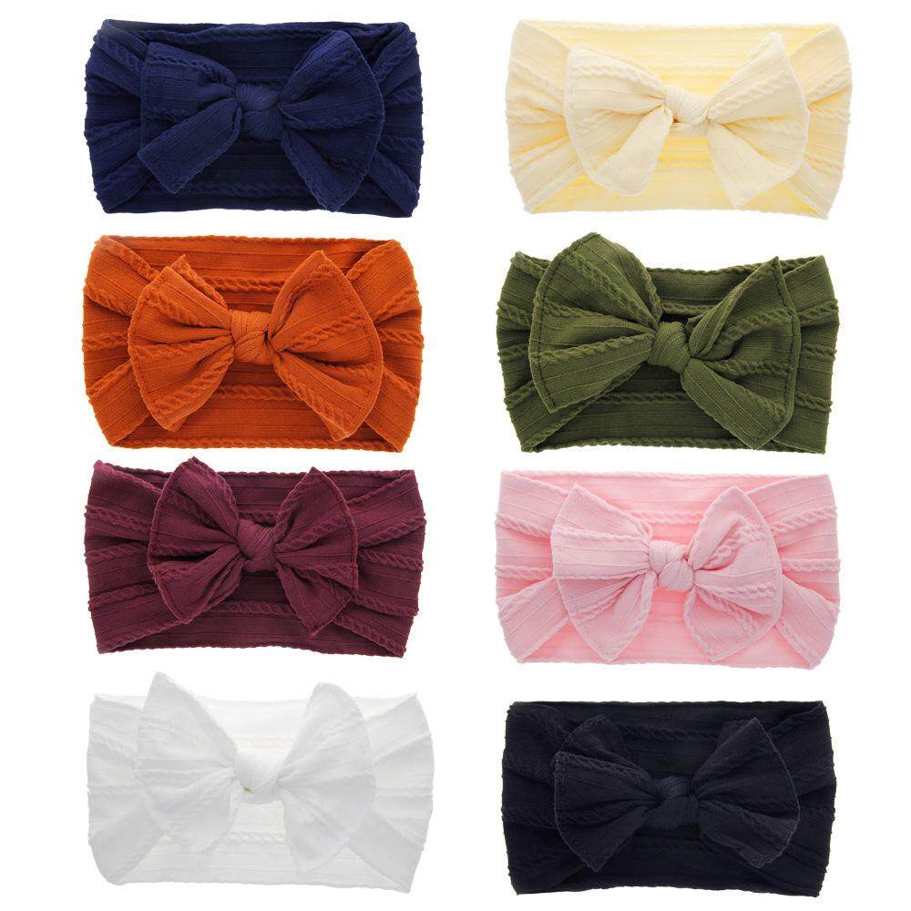 Headwear Knotted Turban Bow Hairband Toddler Turban Baby Nylon Headband