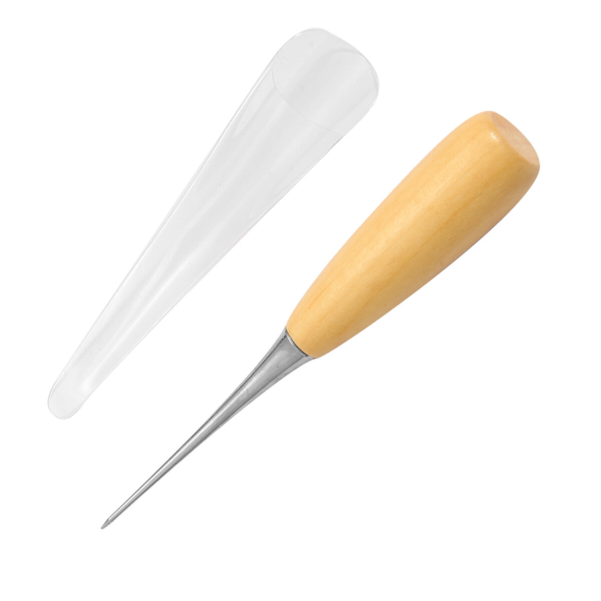 1Pc Wooden Handle Awls DIY Leather Tent Sewing Awl Shoes Repair Tool Hand Stitcher Leather Craft Awl Punch Hole Tools