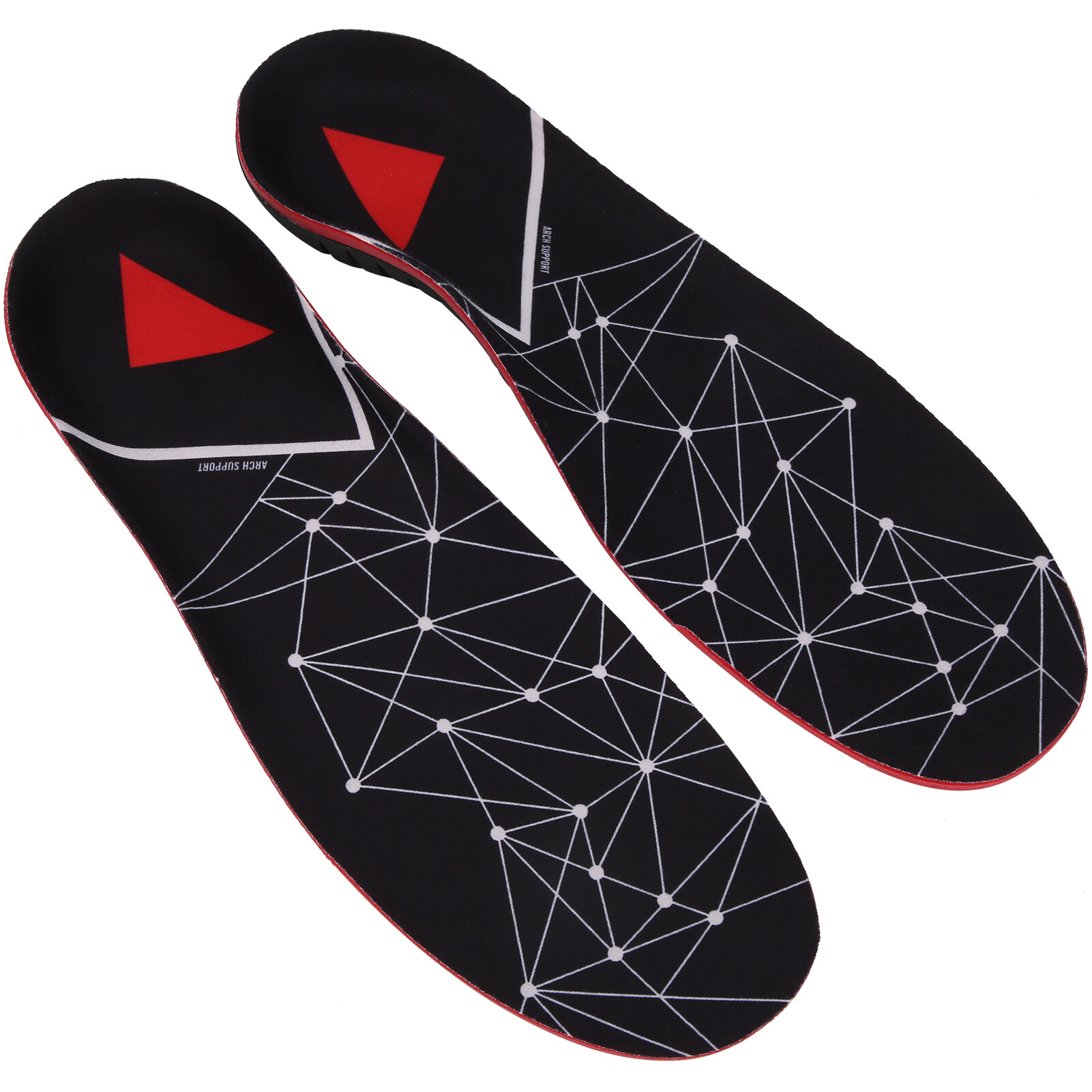 【ฟรีค่าจัดส่ง】 พื้นรองเท้า,U‑Shapedออกแบบส้นNon‑SlipและBreathableสูงแผ่นรองเท้าโค้งสำหรับTravel Home