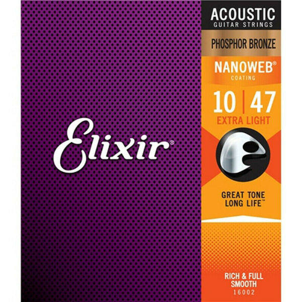 Bright Sound Elixir Acoustic Guitar Strings Wear-resistant Not Easy to Rust Strings Nanoweb Phosphor 16002 16027 16052 16077 16102 Malaysia