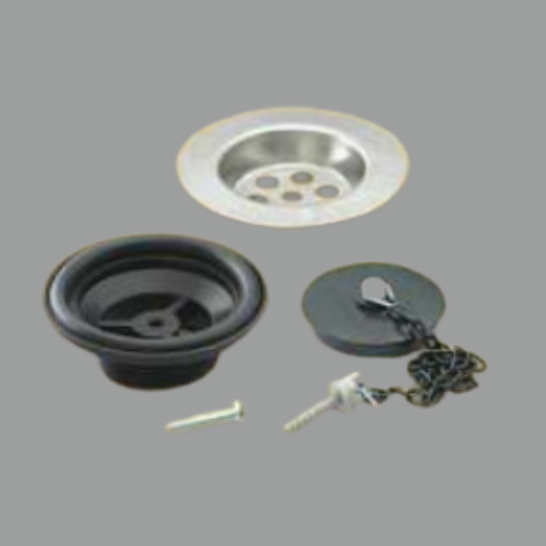 Techplas Kitchen Sink Waste c/w Plug & Plastic Chain S.S Top 40mm (1