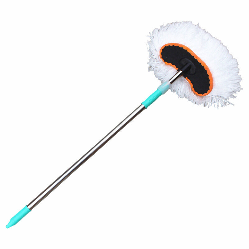 Car wash mop, car wash brush, soft hair, long handle, telescopic dust collector, duster, milk, shredded mop brush, car wiping tool