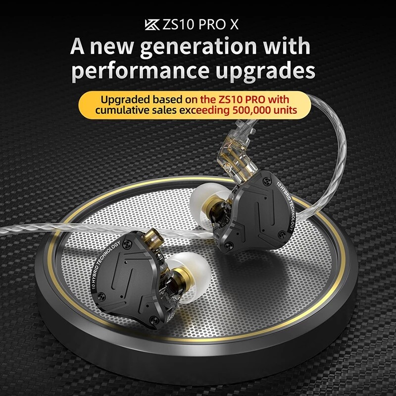 KZ ZS10 PRO X Tai Nghe Kim Loại HIFI Lai Tai Nghe Nhét Tai Tai Nghe Chống Ồn Thể Thao Tai Nghe Nhét Tai Âm Trầm KZ AS16 PRO DQ6 ZSX ZSN PRO