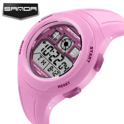 SANDA brand sports watch for kids swimming watch sports casual cartoon digital watch boy girl LED multifunction watch