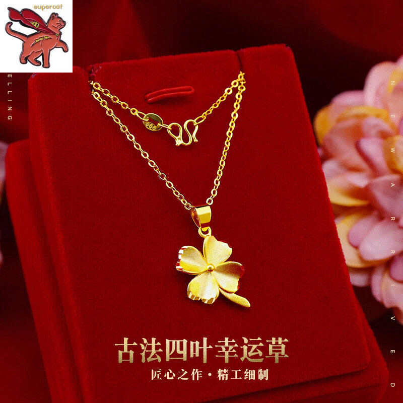 Original 916 gold lucky four-leaf 