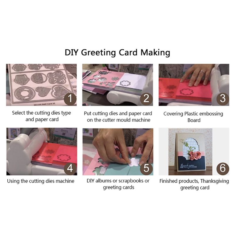 DIY Lace Cutting Dies Embossing Stencil Template for Scrapbooking Embossing Paper Card making，Five Leaves Flowers