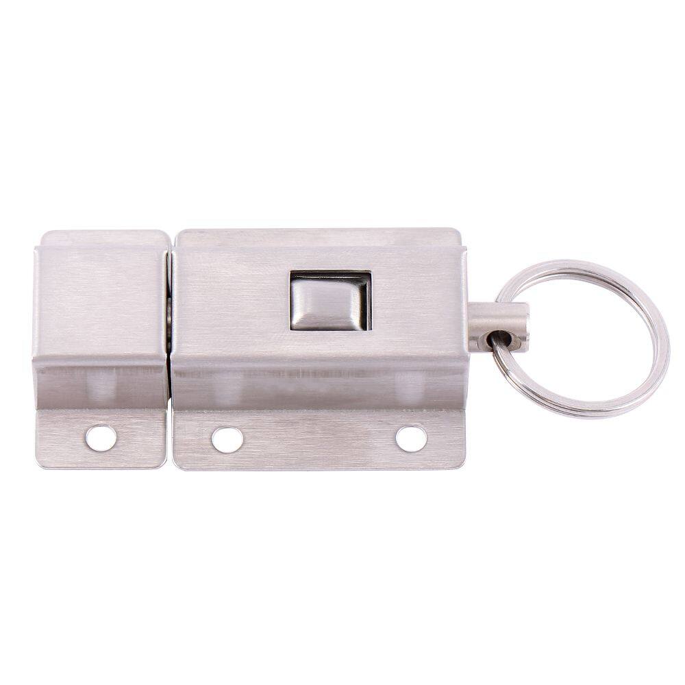 Durable with Button Spring Door Slide Lock Door Bolts Lock Barrel Bolt Door Hardware