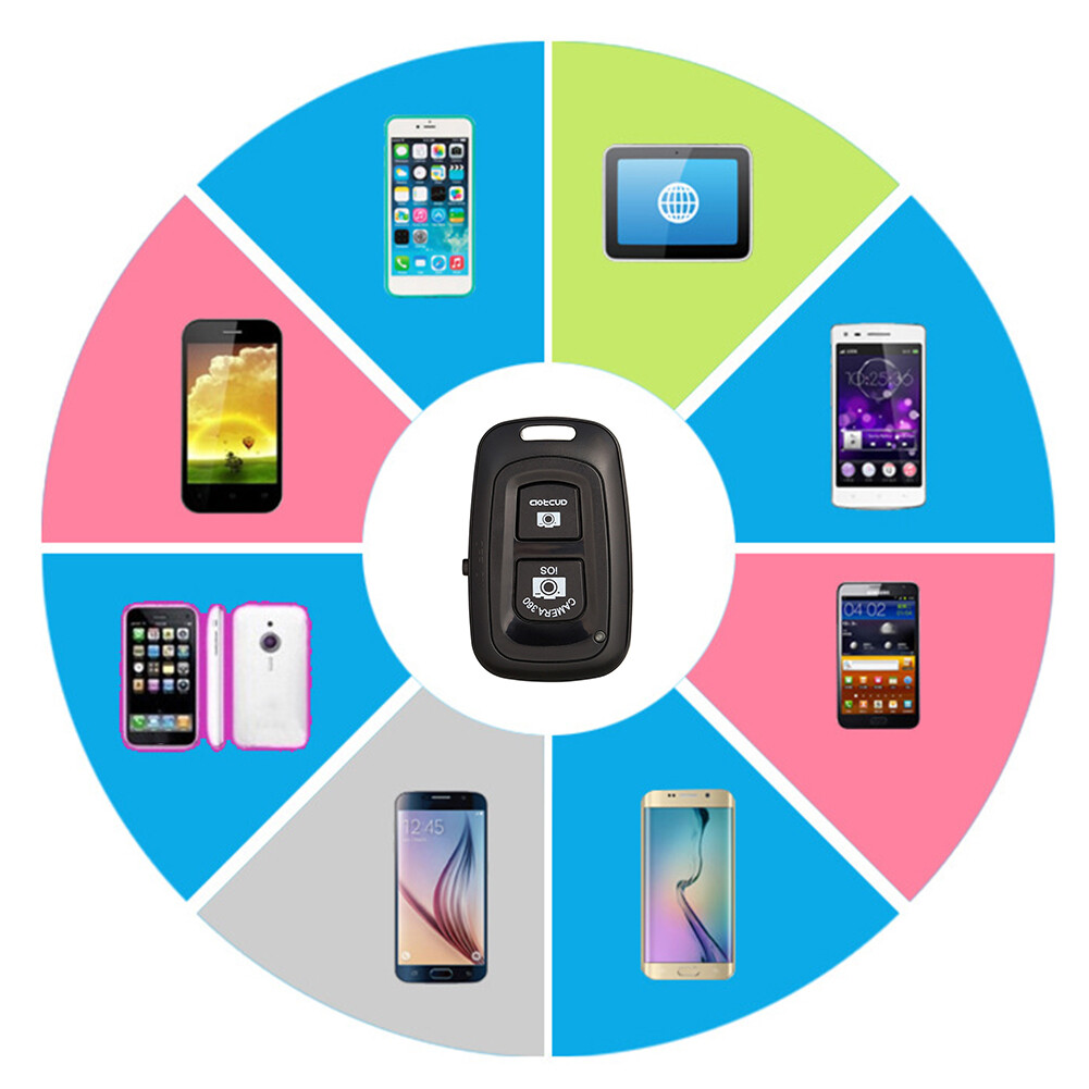 Bộ Điều Khiển Chụp Ảnh Tự Sướng Điện Thoại Tương Thích Bluetooth 2.4GHz, Bộ Chuyển Đổi Nút Nhả Cửa Trập Camera Không Dây