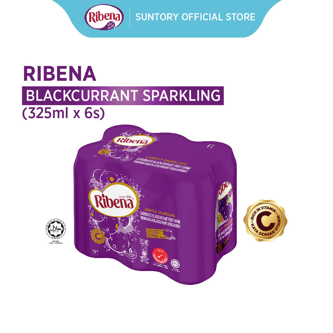 Ribena Lightly Sparkling Blackcurrant Can 320ml x 6s | Lazada