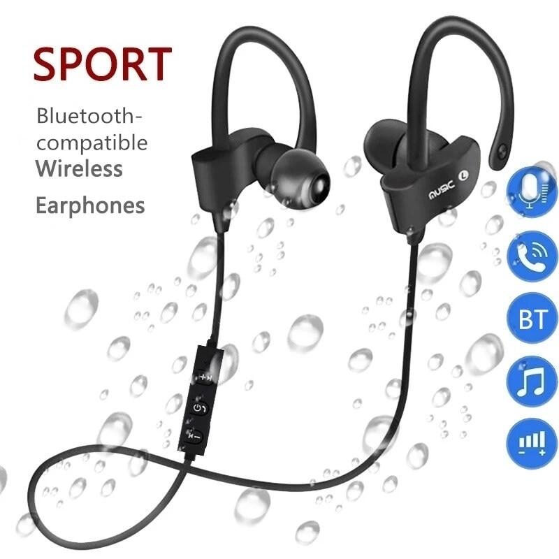 Wireless Bluetooth Earphone Ear-hook Headphone Music Sports Waterproof Earbuds Game Hands-free Headset