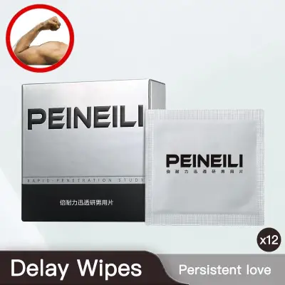 12pcs men premature ejaculation prevent stop male sex delay wipes wet tissue for herbal products