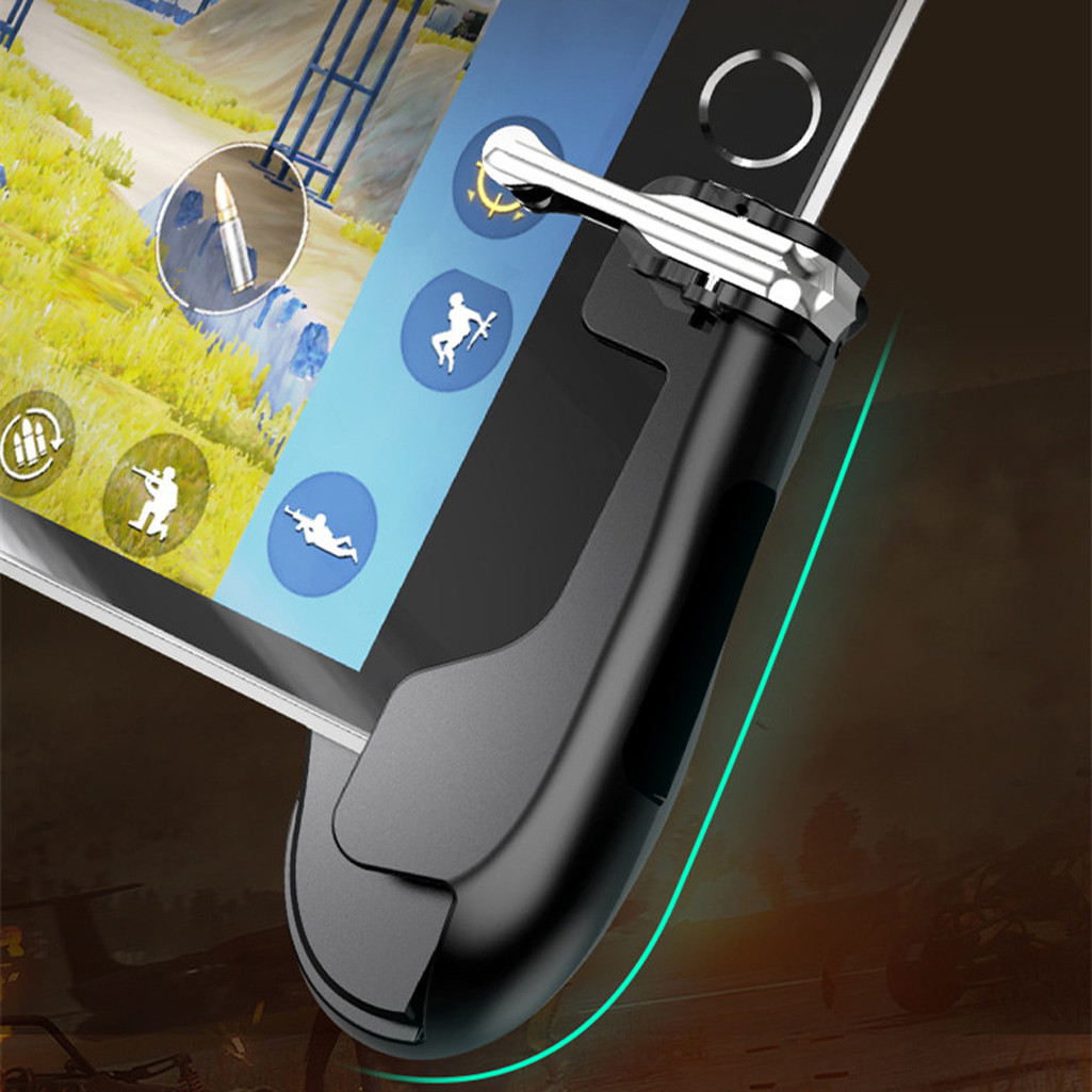 ตัวควบคุมเกมมือถือแท็บเล็ต Gamepad Sensitive shoot AIM Trigger button ...